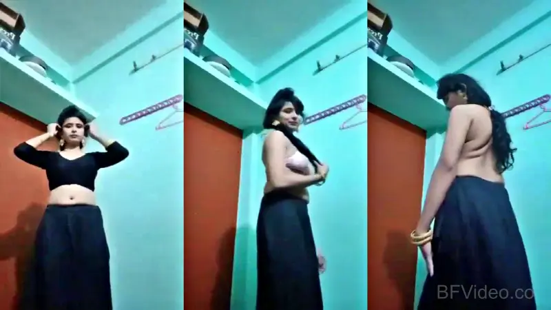 Tall Bhabhi Stripping Saree To Nude MMS