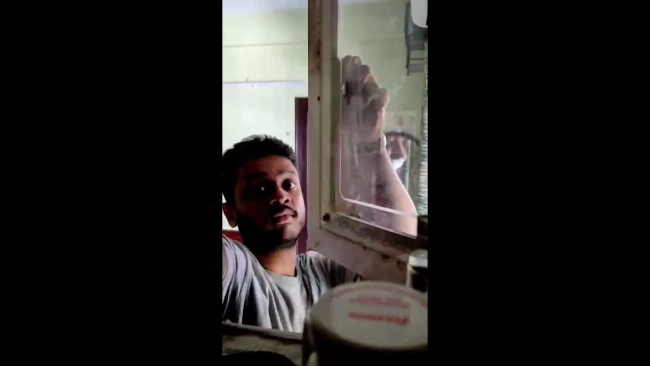 Son secretly captured his mom after bath